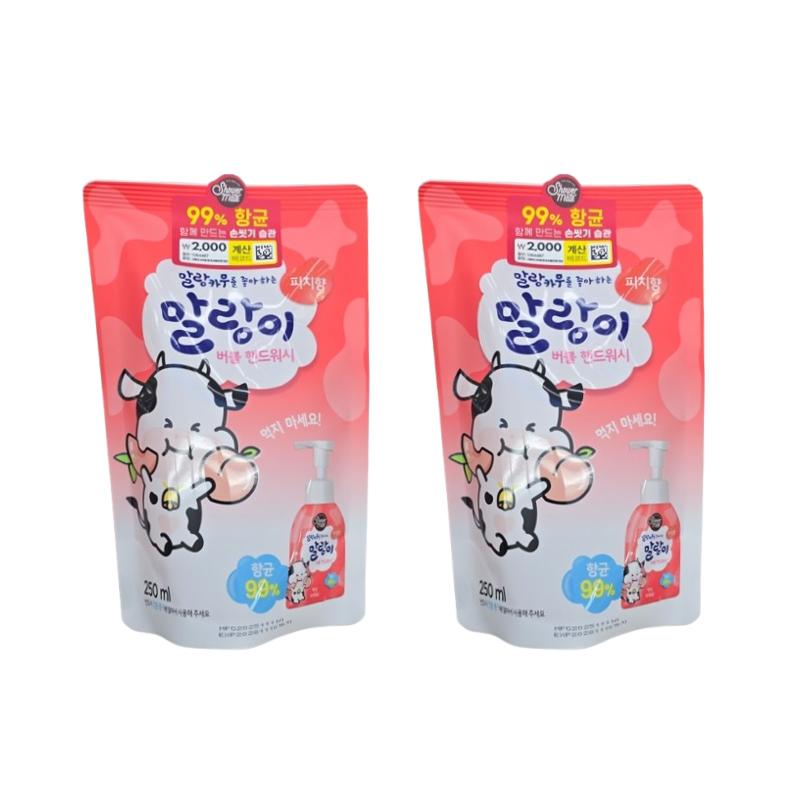 Shower Mate Pure Bubble Hand Wash Refill Peach Scent 250ml | Foaming Hand Soap Refill, Soft Peach Fragrance, Daily Family Hand Care