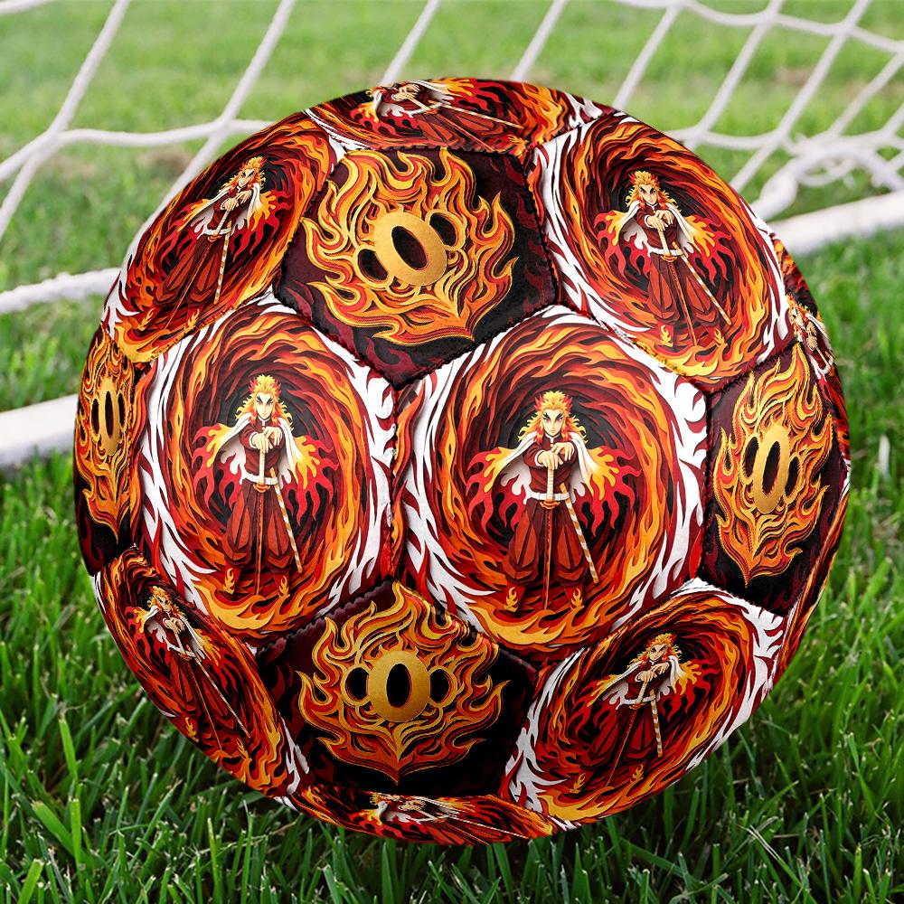 1pc Demon Slayer Kimetsu No Yaiba Football Soccer Ball Size 5 Indoor Soccer Ball Fashion Colorful  Backyard Game -Great For Sports Fans Gift HE11