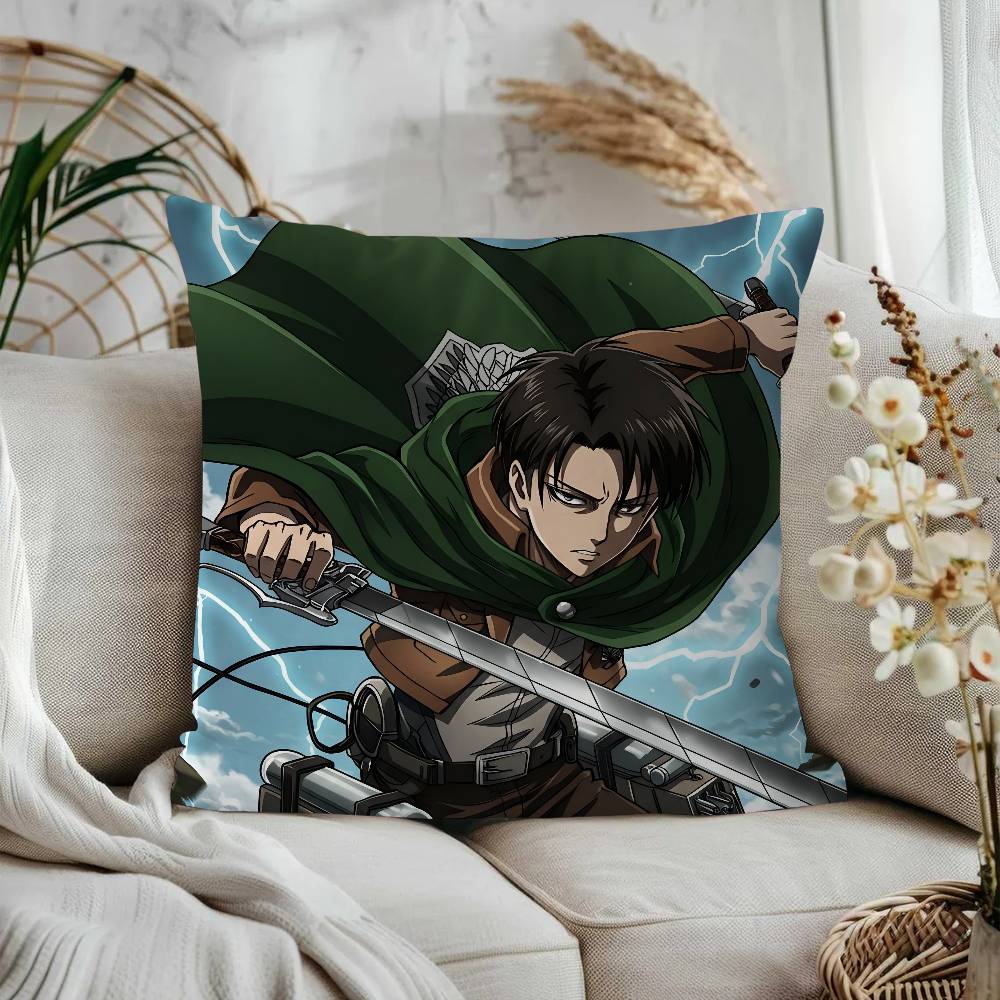 Levi Ackerman Pillow Cover Sofa Cushion Cover Home Room Decoration Children Gift