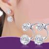Women Fashion Jewelry Lady Elegant  Rhinestone Balls Ear Stud Earrings Gift