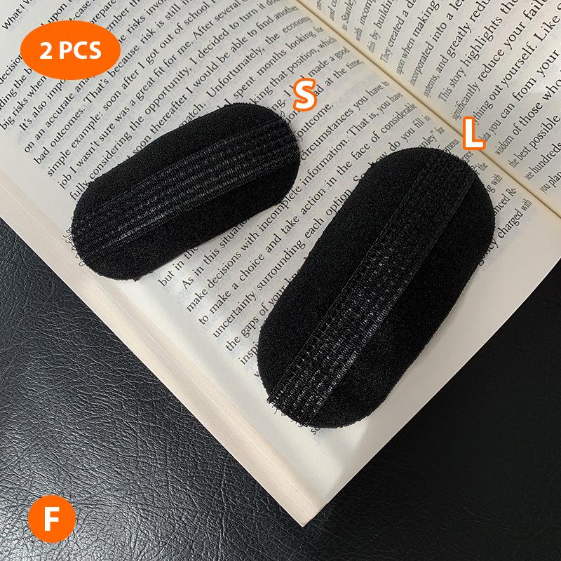 Black Bump It Up Volume Reusable Hair Fluffy Sponge Hair Base Styling Insert Tool Hair Puff Sponge Clip Hair Bun Maker