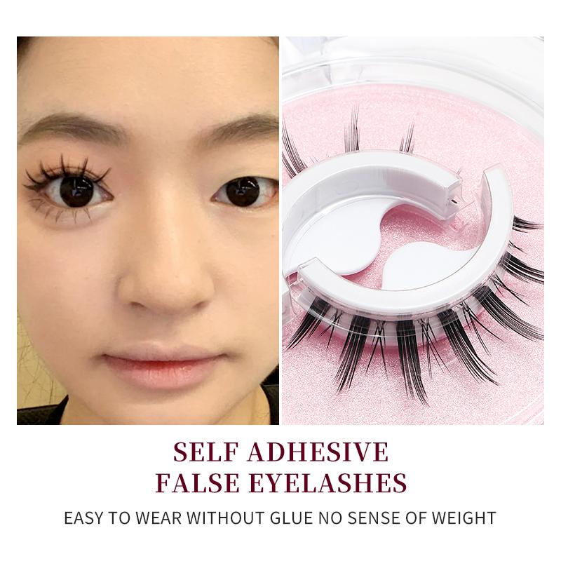 Korean Self Adhesive Eyelashes Natural Lashes Reusable Eyelashes Supplies Manga Eyelashes Blush Makeup Free Shipping Products