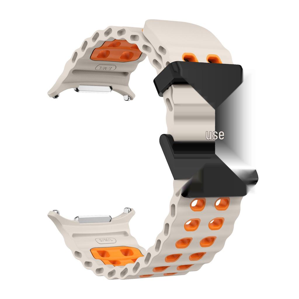 Samsung Watch Ultra Ozean Zweifarbiges Silikon Sportarmband 47mm