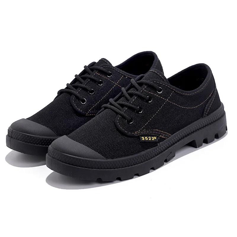 Canvas Sneakers Men Breathable Sport Shoes Outdoor Wear-resistant Men's Hiking Shoes Fashion Lace-Up Training Working Shoes Male