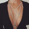 European And American Fashion Jewelry Sexy New Rhinestone Claw Chain Bikini Chest Chain Body Chain
