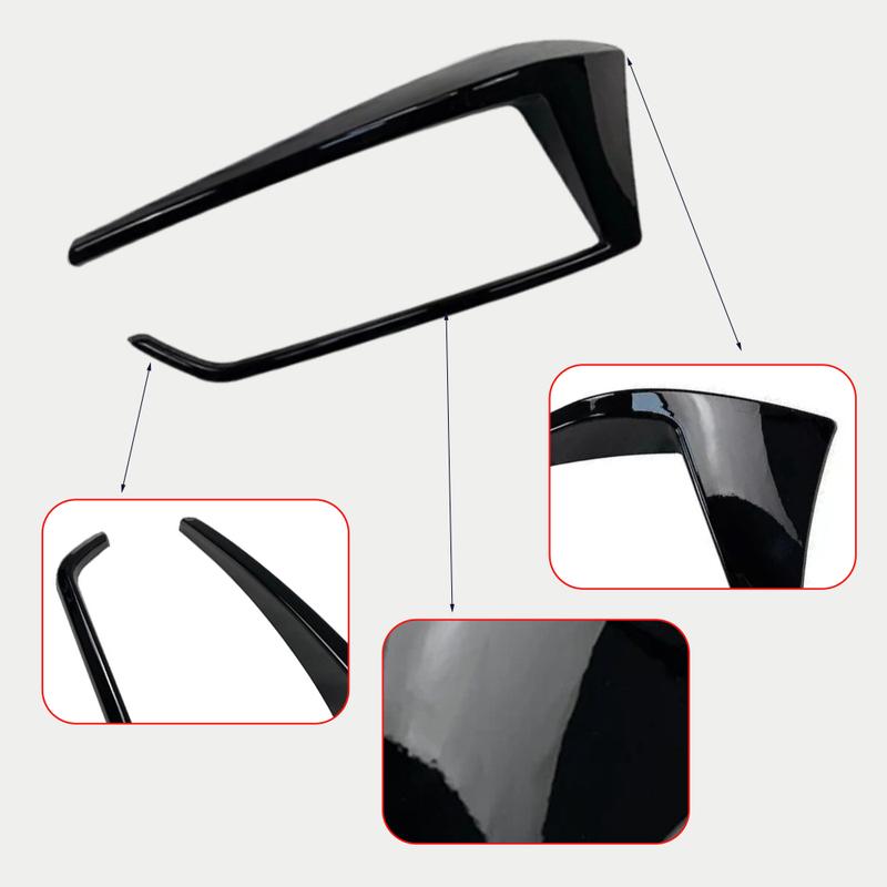 For VW Golf 7.5 Mk7.5 2016 2017 2019 2PCS Rear Bumper Splitter Spoiler Air Vent Cover Trim Glossy Black ABS NOT For Golf MK 7