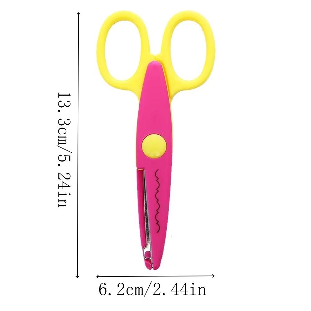 1/6pcs Student Diy Color Album Decorative Lace Secure Scissors Paper Cutter Kids Creative Diary Craft Tools For Gifts Supplies