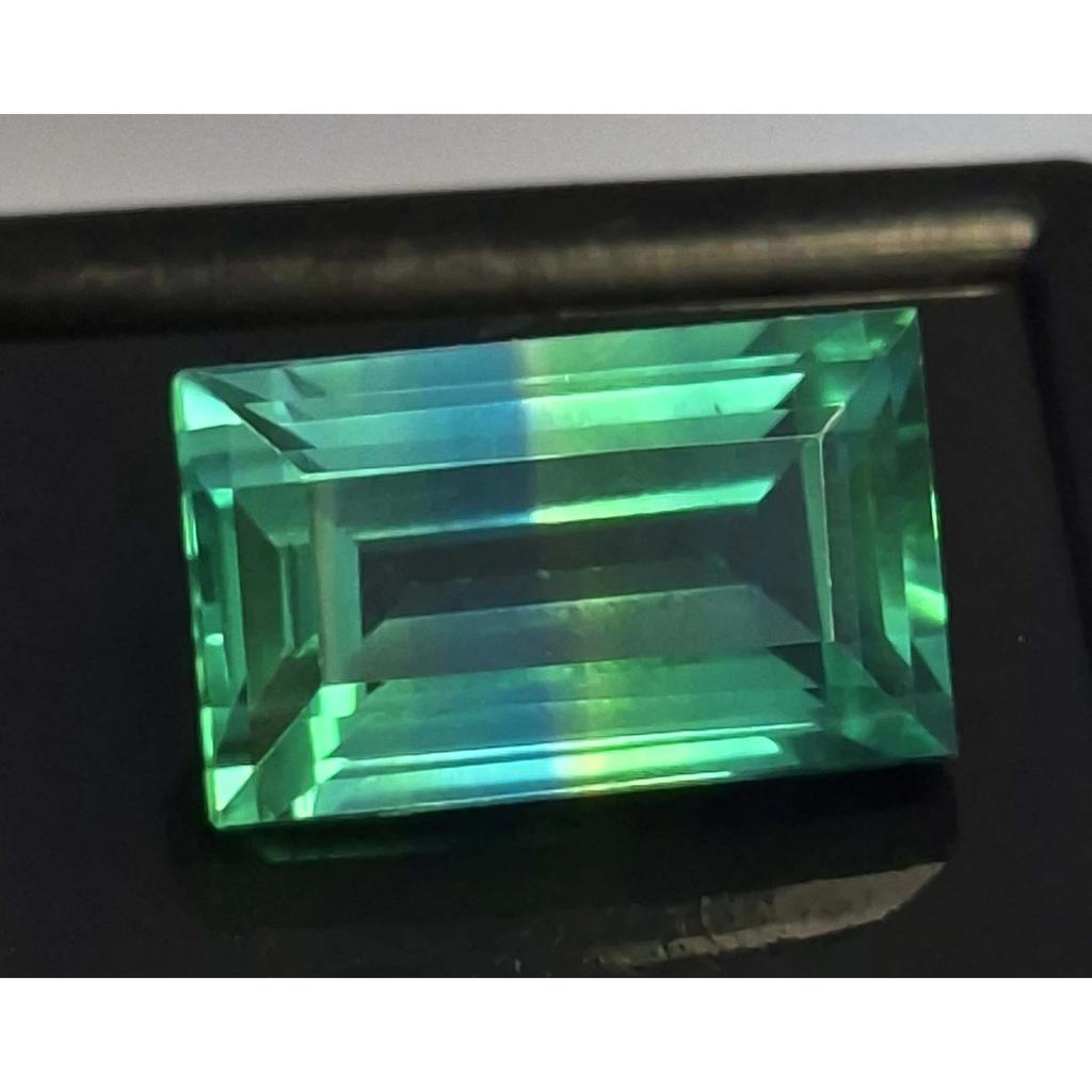 Fabulous Bluish Green Tourmaline Natural Baguette Cut 11-13 Ct Pair Gemstone