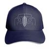 Delahaye  s classic car white outline graphic Baseball Cap hard hat Unisex hat black Sunscreen Unisex Womens