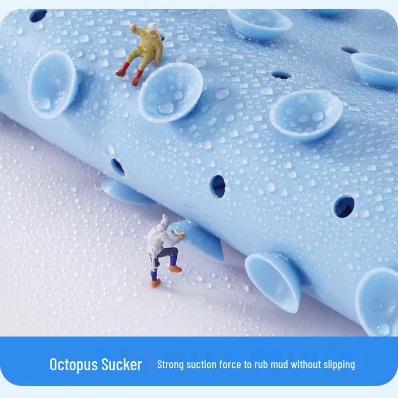 Self-Use Back Scrubber & Exfoliating Shower Mat with Foot Massager
