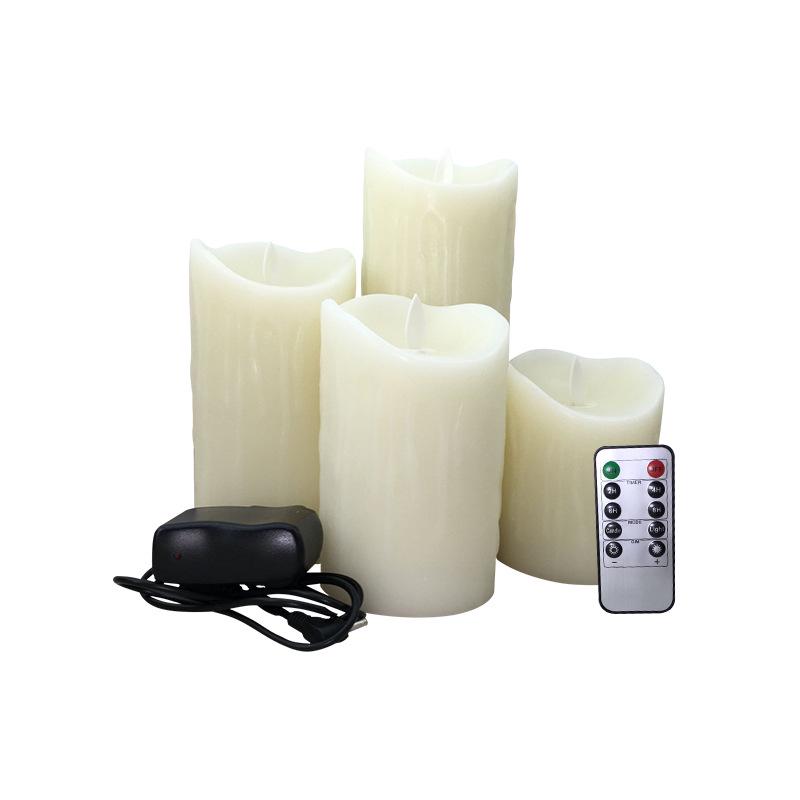 Rechargeable 10-Button Remote Control LED Candle with Swing Flame Simulation for Romantic Proposals and Parties