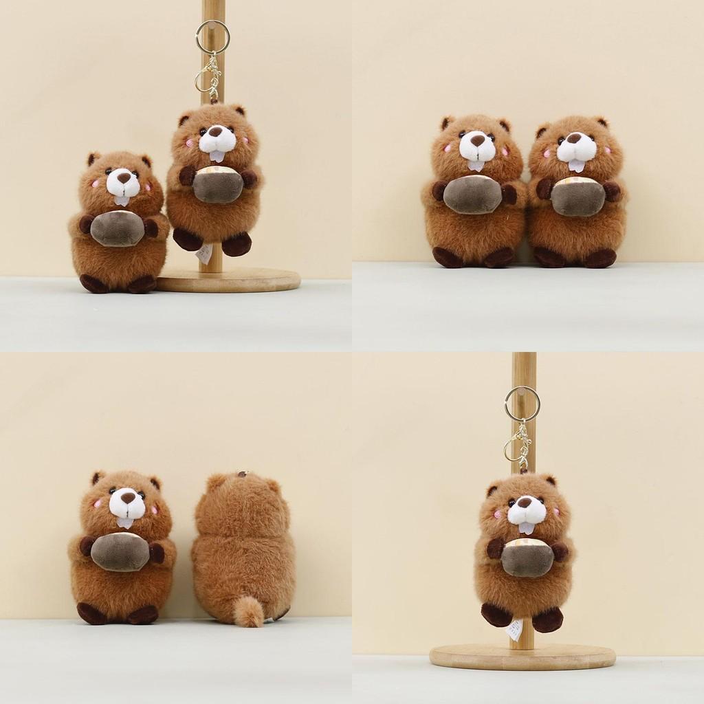 Groundhog Plush Toy Cartoon Keychain Backpack Pendant Childrens Gift Holiday