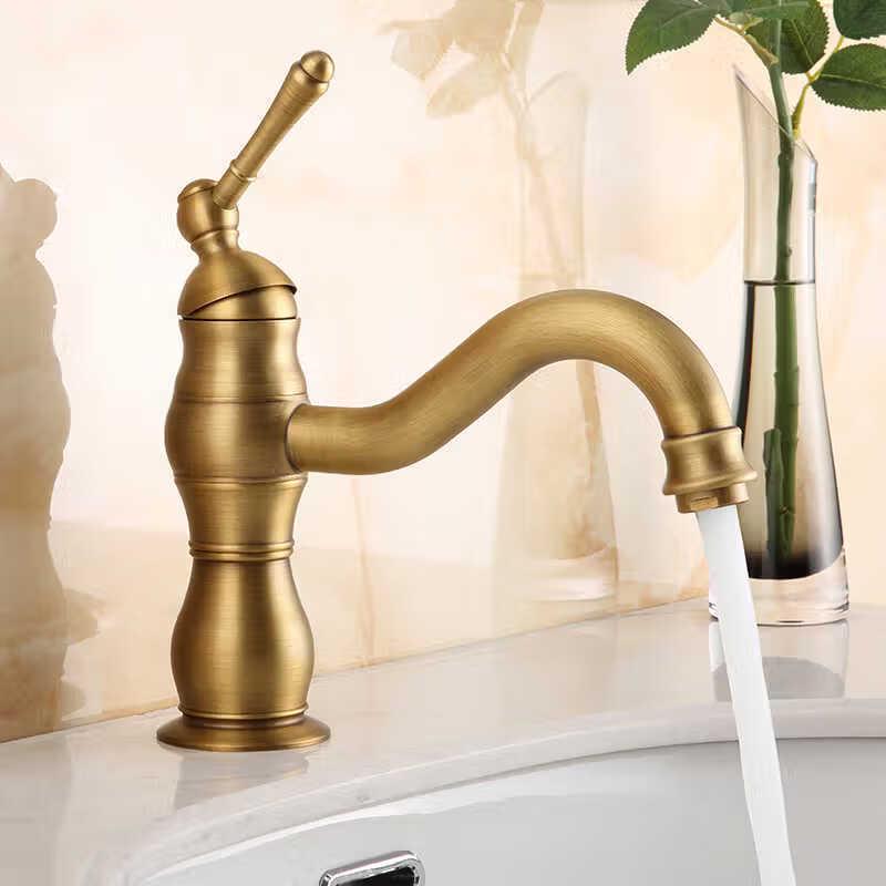 OEING American Style Antique Wall-Mounted Bathroom Faucet