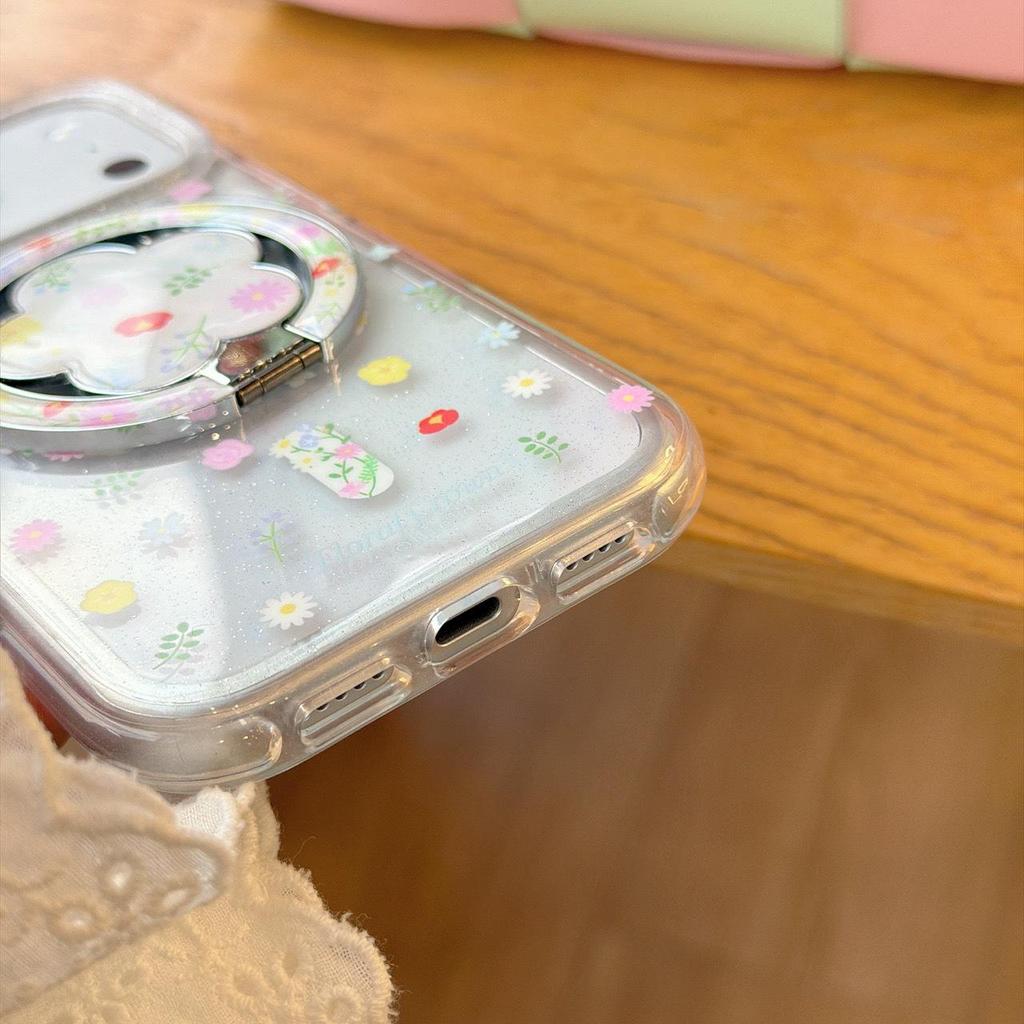 Colorful Floral Magnetic iPhone Case for iPhone 15/16/17 Pro Max - Perfect for Women