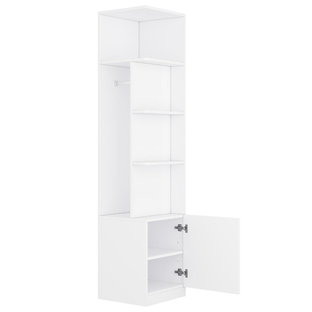 Wardrobe, 6-door wardrobe, White, 270 x 45 x 200 cm, hinged-door with 4 clothes rails, 4 drawers and lots of storage space, modern design