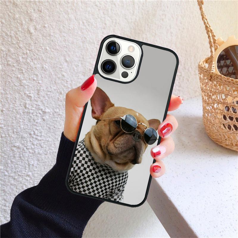 Lustige französische Bulldogge Handyhülle für iPhone 17 Air 16 Coque 15 14 12 13 PLUS 11 PRO MAX Rückseite Fundas Hülle