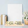 TOYANDONA Wooden Domino Trays, Set of 4 Mexican Train Domino Trays Racks Wooden Domino Tile Holders for Classic Board Games Dominoes Accessories