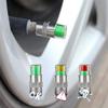 4Pcs Set Cars Tire Air Pressure Monitor 3 Color Alert Indicator Tire Valve