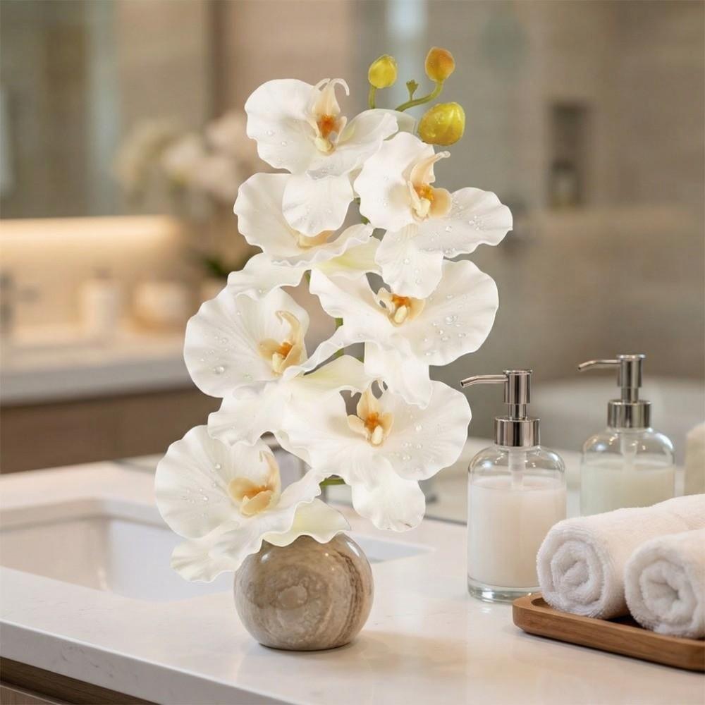 Butterfly Orchid Simulation Big Moth Orchid Real Touch Fake Flower Branch  Mother's Day Gift