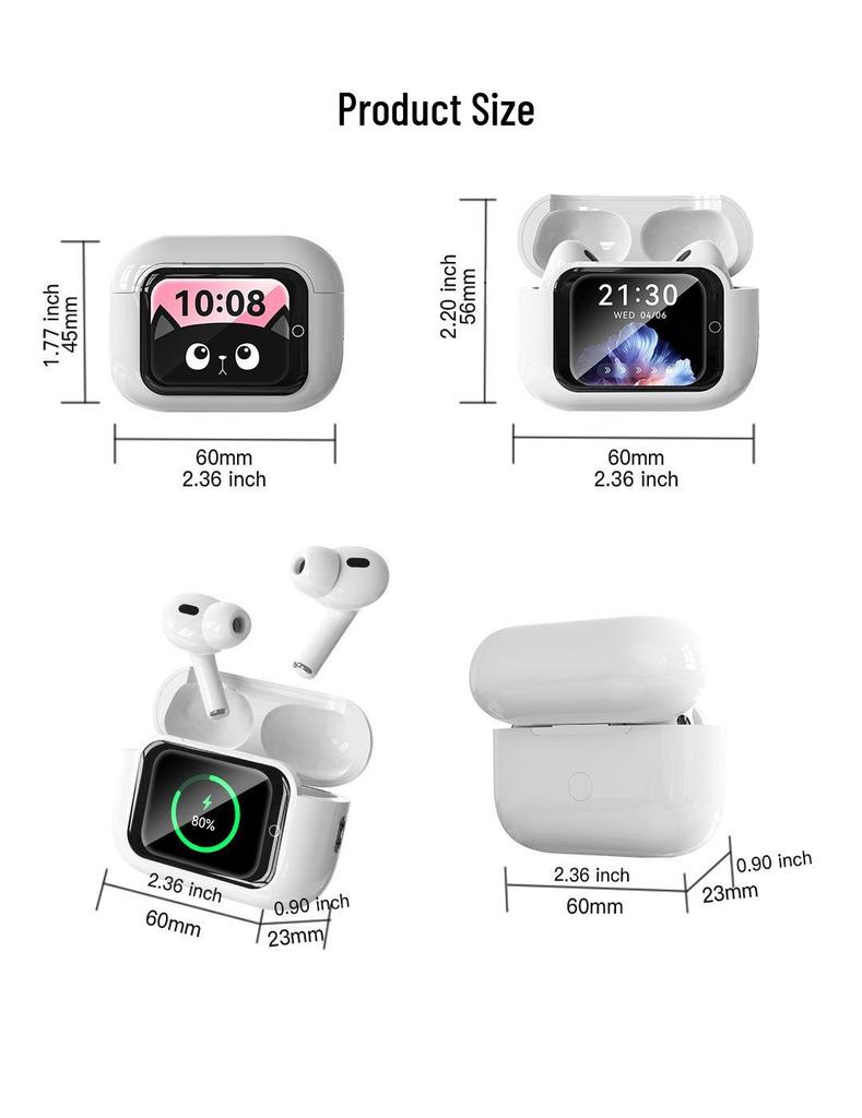A11 Smart Bluetooth Earbuds with Color Screen, Long Battery Life, and Comfortable Fit