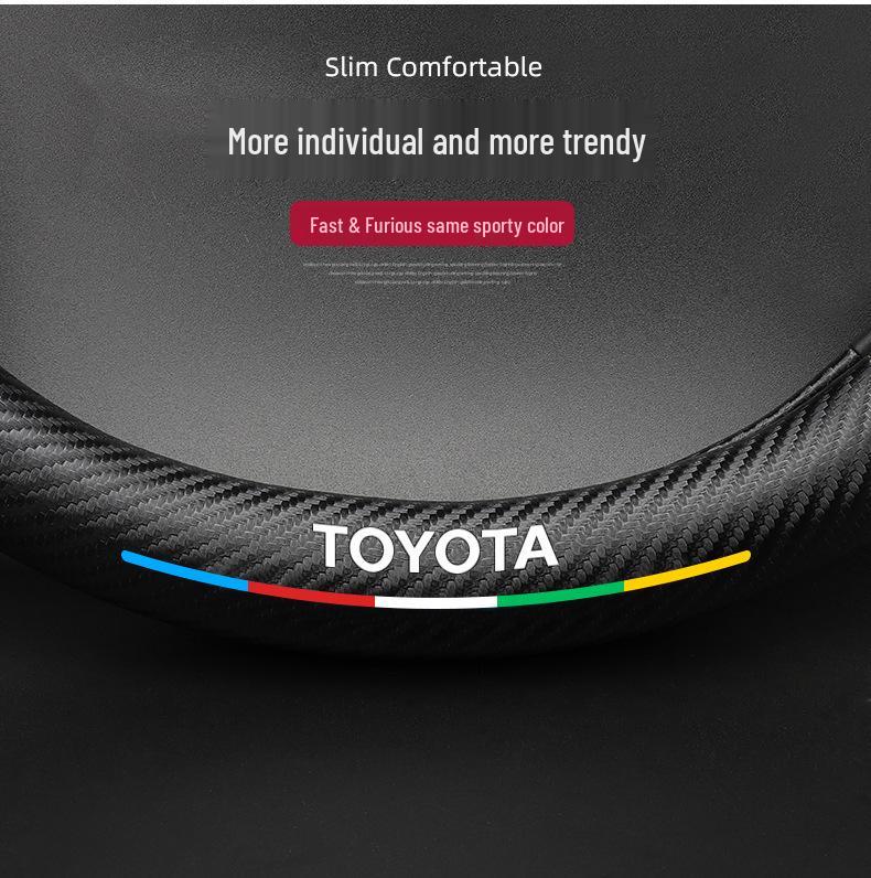 Toyota Suede Steering Wheel Cover for Highlander, Camry, Crown, Corolla, RAV4, Avalon, Levin
