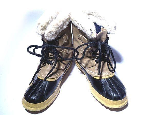 Canada Vintage/SOREL/Leather Snow Boots/4/21.0-22.0/Beige Brown/With Inner Liner(USED)