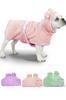 Cute Dog Towel with Ears, Super Absorbent, Dryer-Friendly, Quick-Drying, Bath Towel, Body Wiper, with Belt, for Cats and Cats, Dog Bath Towel