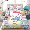 Cute Duvet Cover Set H-Hello Kittys Bedding Set Kids Boy Girl Bedroom Decoration Student Dormitory Home Style 2/3piece set