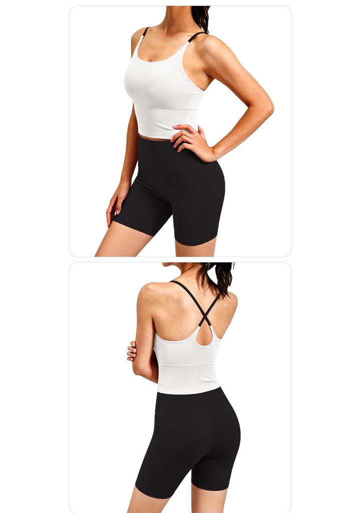 Women's Seamless Yoga Suit Set: Nude Feel Tank Top with Chest Pads & Butt-Lifting Running Leggings