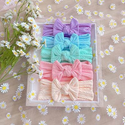 Bandeau Bébé Nœud en Nylon Doux Européen & Américain
