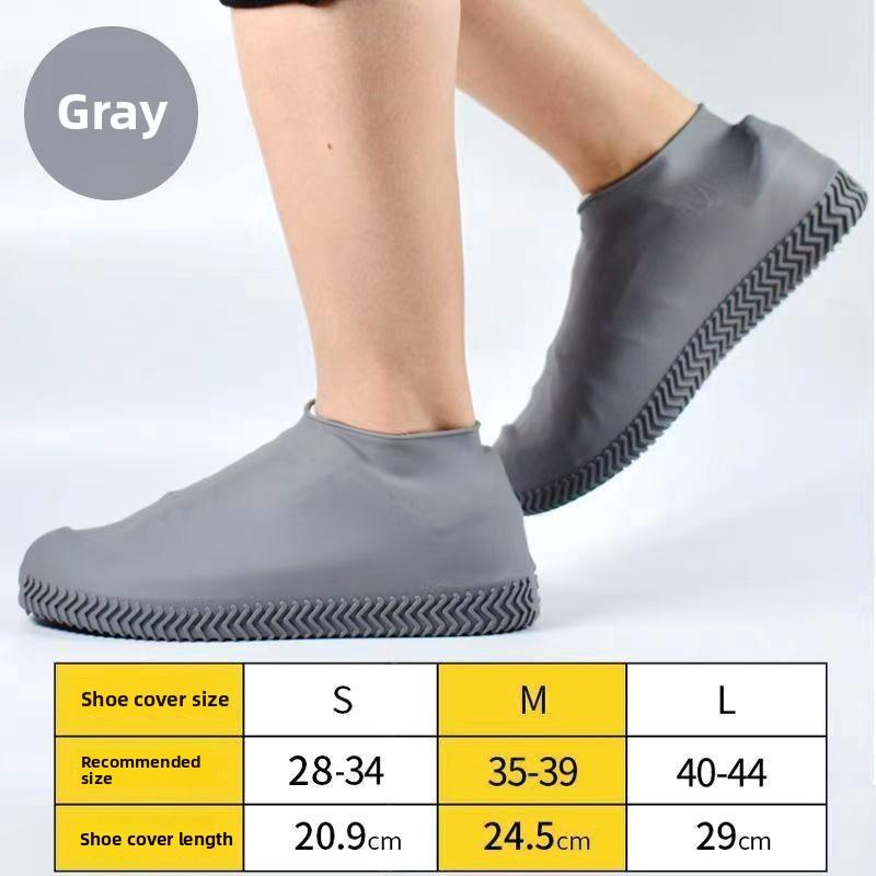 Waterproof Shoe Covers, Anti-slip Rain Shoe Covers, Thickened Latex Wear-resistant Outdoor Rainproof Silicone Rain Shoe Covers