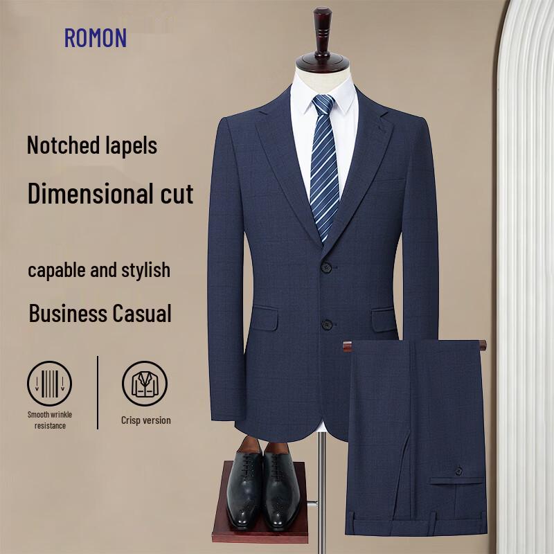 Romon Men s Slim Fit Business Casual Suit Set 170A