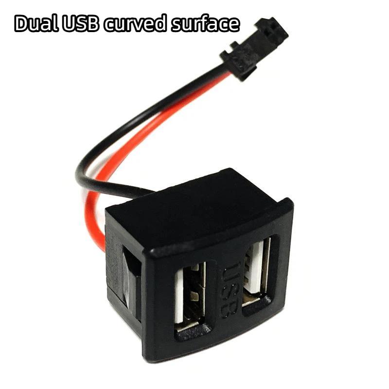 Dual Port USB C Charging Power Socket Double Layer Female Base Fast Charging with USB Reading Lamp for Travel Use