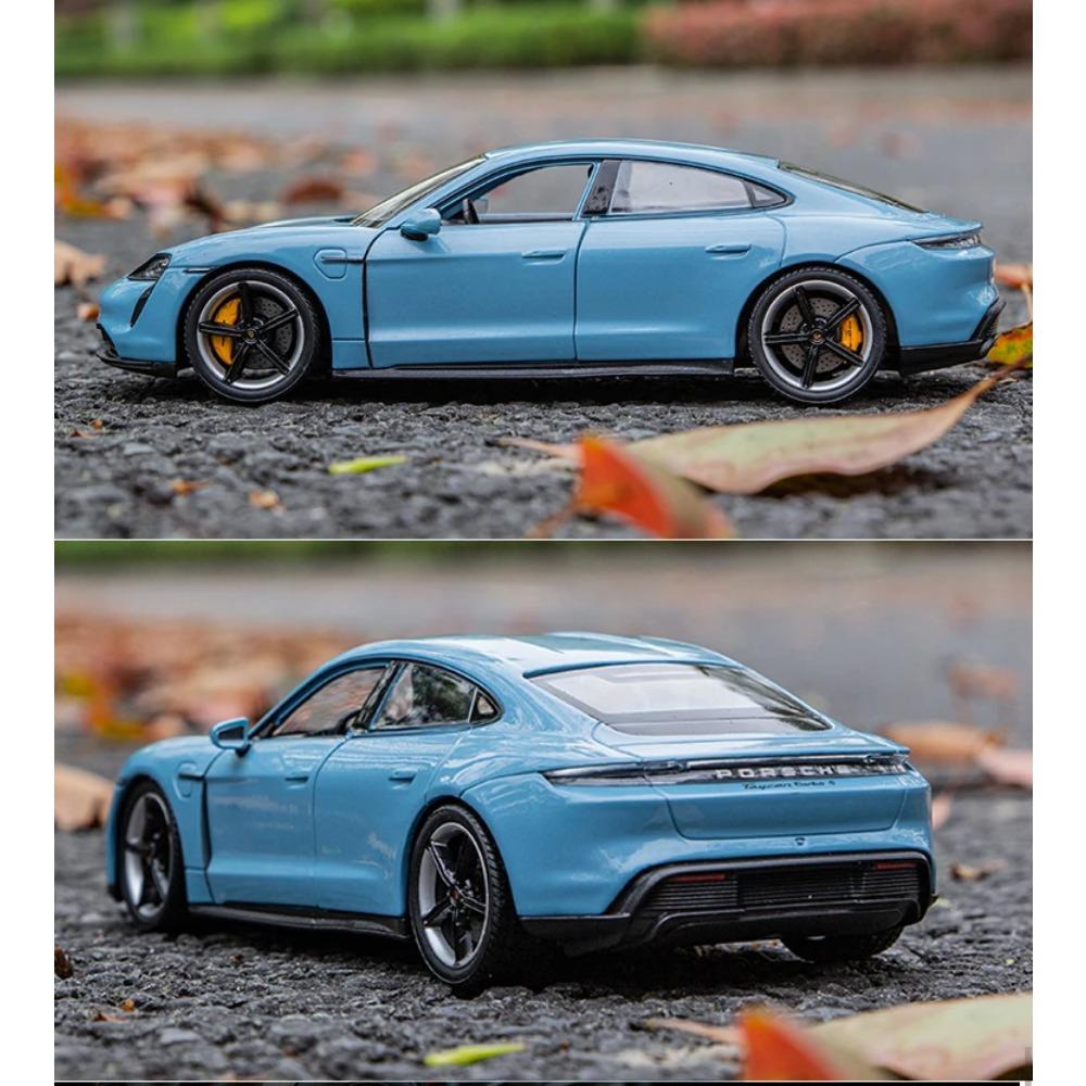 Welly 1/24 Porsche Taycan Turbo S Alloy Car Model Diecasts Metal Toy Sports Car Model High Simulation Collection Childrens Gifts