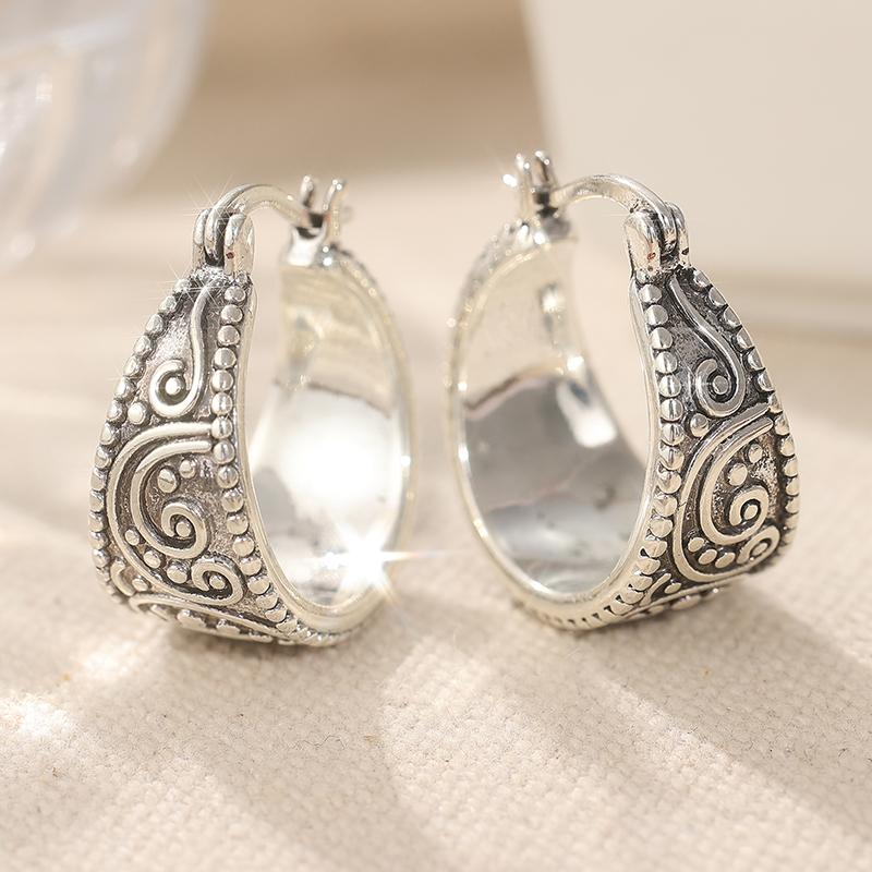 

Vintage Copper Color Hand Carving Dangle Women s Earrings for Party Daily Wear