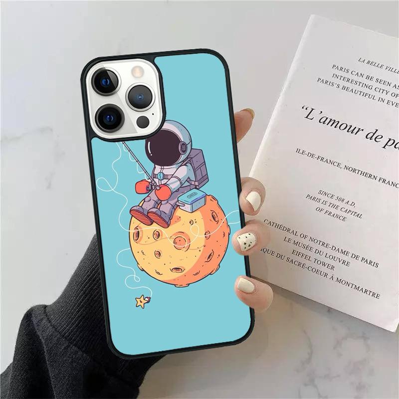 Cute Cartoon Astronaut Phone Case Cover For iPhone 17 Air 15 13 Pro Max 16 14 Plus 11 12 Apple max