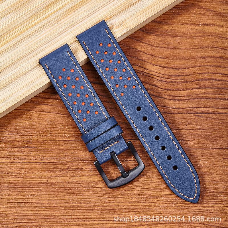 Suitable For Samsung Watch Galaxy /5/6 Generation Leather Strap Huawei Gt20/22Mm Hole Strap