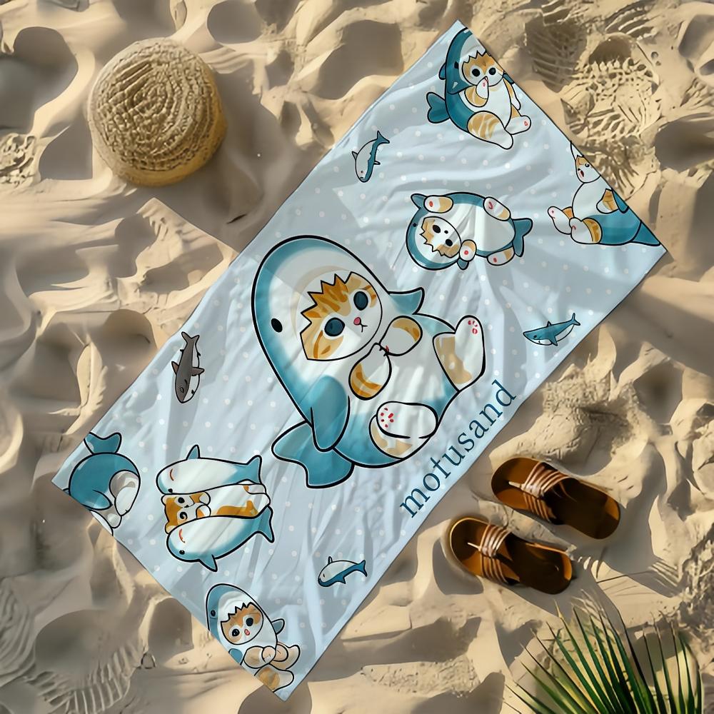 Cute M-Mofusand Towel Bleach Towels Yoga Gym Lightweight Portable For Swimming Shower Travel Sports Accessories Sandproof