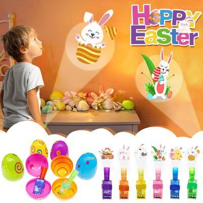 Easter Basket Stuffers -with Finger Projector Lights - Easter Toys Gifts Bags Prizes For Kids Boys Girls-Glow In The Dark Egg Fillers Party