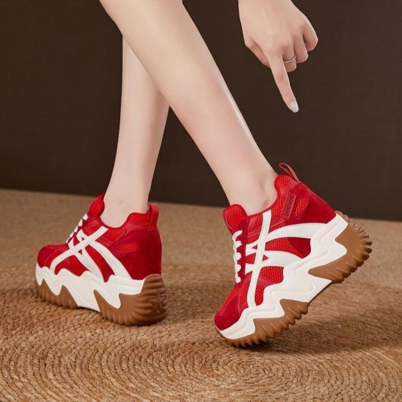 Small inner height-increasing shoes women's autumn new sports shoes platform-soled versatile casual women's shoes