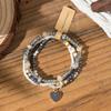 Boho Perlenarmband Instagram-inspiriert Nischenstil Farbblock-Stapelarmband-Set