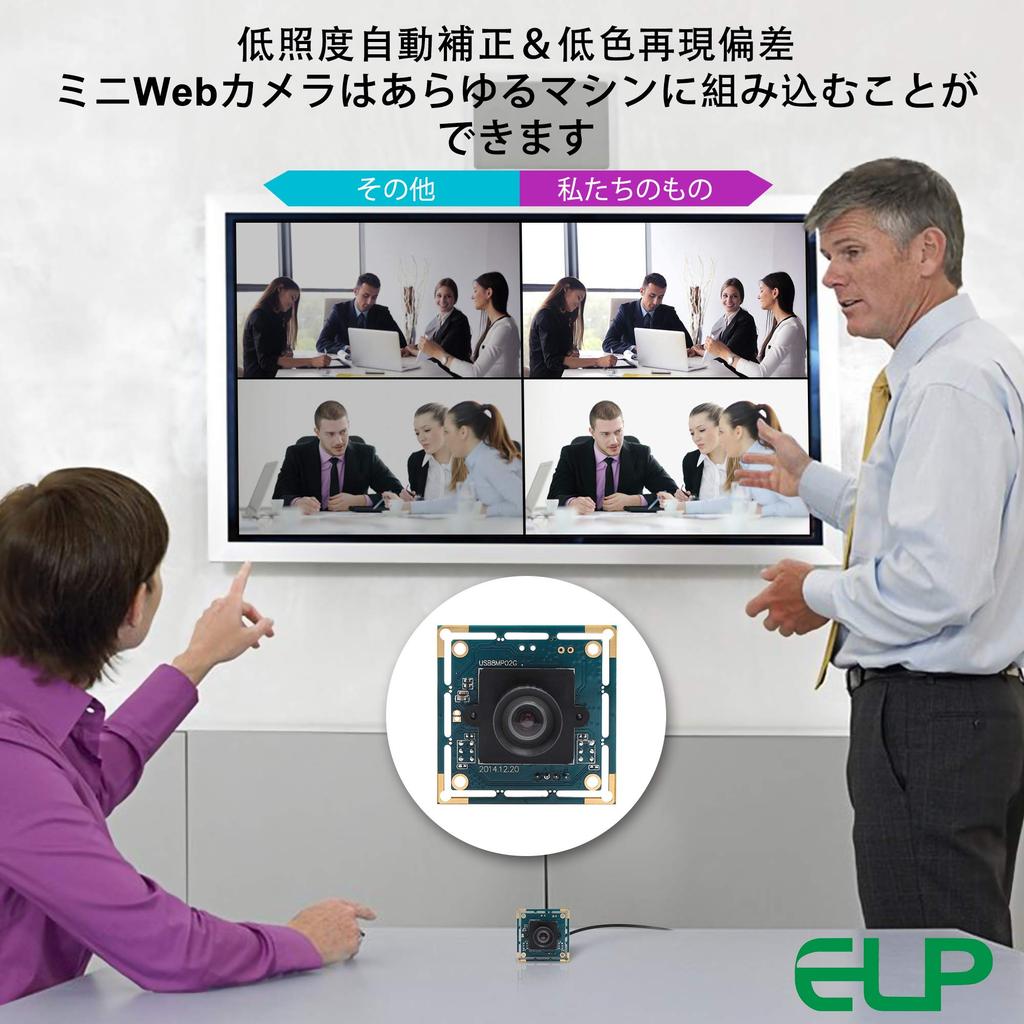 ELP 8 Megapixel USB Camera Module Webcam Wide Angle 75 Degree Full HD High Speed 2448P 15FPS Web Camera HD Surveillance ATM Educational System Webcam