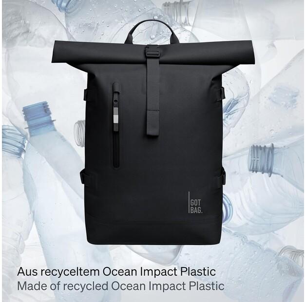 Backpack GOT BAG Rolltop 2.0 Monochrome Black