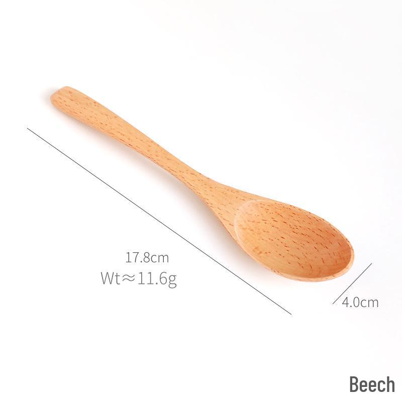 Japanese Beech Wood Long Handle Spoon for Coffee, Rice, and Soup
