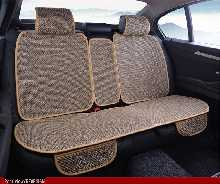All-Season Non-Slip Linen Car Seat Cushion Set: Breathable, Comfortable & Semi-Wrap Design