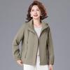 Stylish Hooded Windbreaker: Elegant Plus-Size Coat for Middle-Aged & Elderly Women, Perfect for Mother’s Day