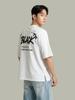 ZBLACK Spray Print Oversized Short Sleeve White