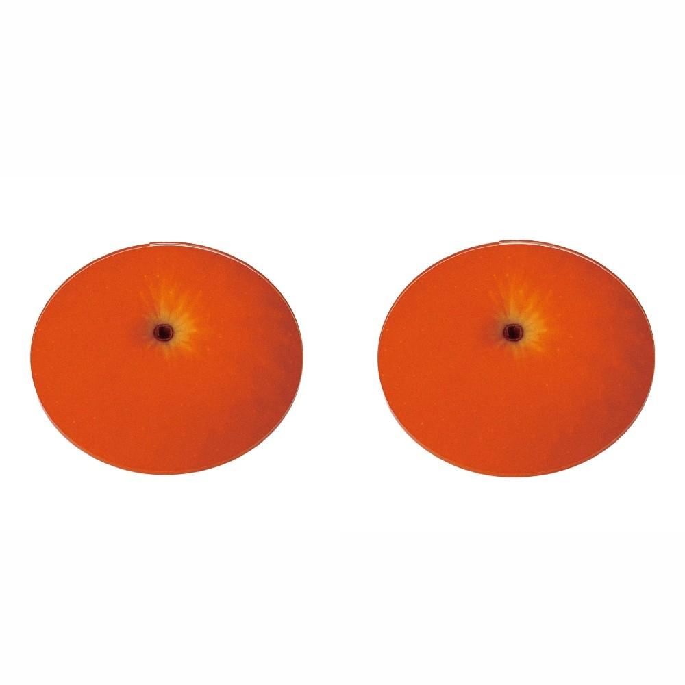

2PCS Cute Coffee Tea Coasters Acrylic Heat Insulation Pad Fruit Coasters Dining Table Style B