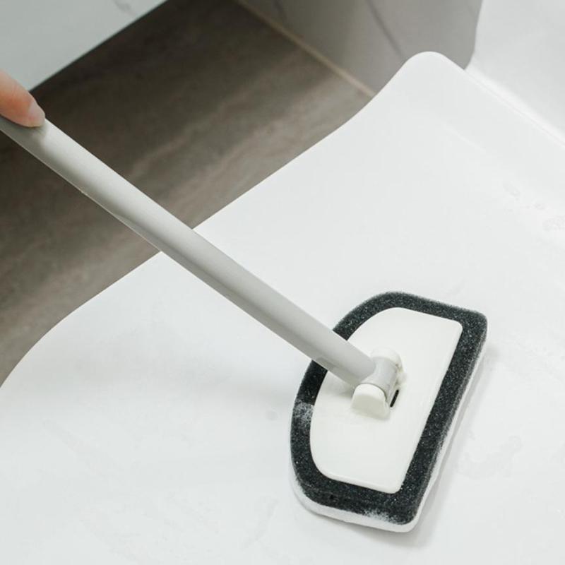 Bathroom Sponge Cleaning Brush Multi-Functional Tool Long Handle Removable Household Floor Bathtub Brushes Ceramic Tile Brush
