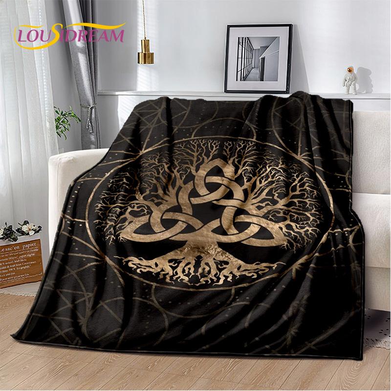 Nature Tree of Life Nordic Mythology Yggdrasil Soft Throw Blanket for Home Bedroom Bed Sofa Picnic Travel Office Gift Cover Kids